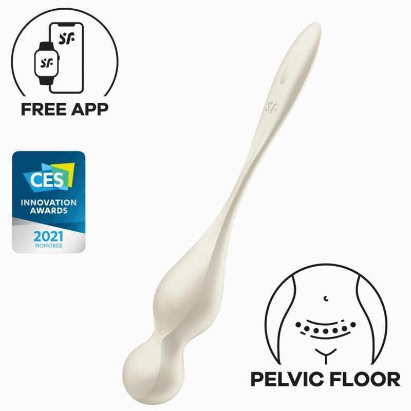 SATISFACTOR - BOLAS DE KEGEL VIBRATORIAS LOVE BIRDS BLANCAS