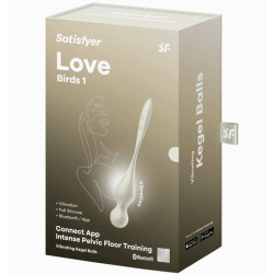 SATISFYER - BOLAS DE KEGEL VIBRATORIAS LOVE BIRDS BLANCAS