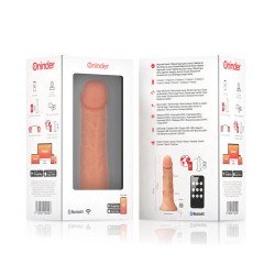 ONINDER - VIBRADOR DILDO MEDIANO DE BOGOTÁ, 9 VELOCIDADES, NATURAL, 20 CM -O- 4.2 CM - APLICACIÓN GRATUITA