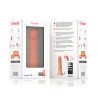 ONINDER - VIBRADOR DILDO MEDIANO DE BOGOTÁ, 9 VELOCIDADES, NATURAL, 20 CM -O- 4.2 CM - APLICACIÓN GRATUITA