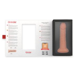 ONINDER - VIBRADOR DILDO MEDIANO DE BOGOTÁ, 9 VELOCIDADES, NATURAL, 20 CM -O- 4.2 CM - APLICACIÓN GRATUITA