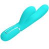 PRETTY LOVE - PERLITA VIBRADOR MULTIFUNCIÓN 3 EN 1 PARA EL PUNTO G VERDE AGUA