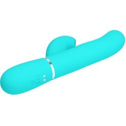 PRETTY LOVE - PERLITA VIBRADOR MULTIFUNCIÓN 3 EN 1 PARA EL PUNTO G VERDE AGUA