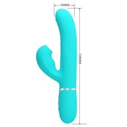 PRETTY LOVE - PERLITA VIBRADOR MULTIFUNCIÓN 3 EN 1 PARA EL PUNTO G VERDE AGUA