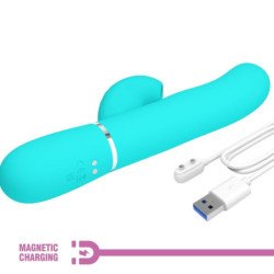 PRETTY LOVE - PERLITA VIBRADOR MULTIFUNCIÓN 3 EN 1 PARA EL PUNTO G VERDE AGUA