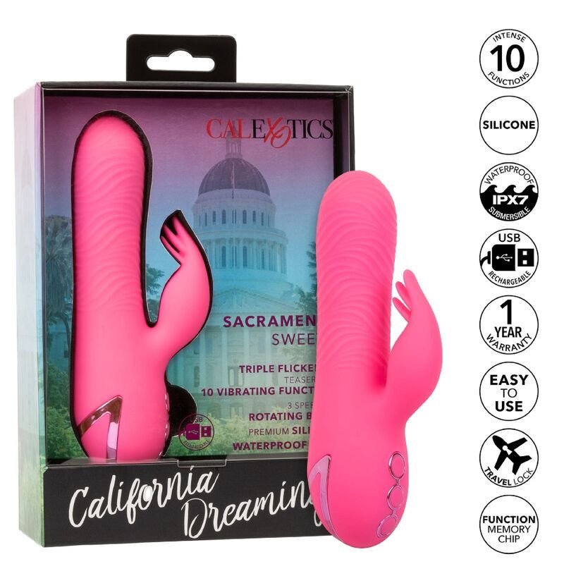 CALEXOTICS - VIBRADOR SACRAMENTO SWEETIE RABBIT PINK DE CALIFORNIA DREAMY
