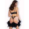 CHILIROSE - CR 4687 CONJUNTO DE DOS PIEZAS SIN ENTREPIERNA NEGRO L
