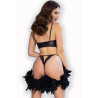 CHILIROSE - CR 4687 CONJUNTO DE DOS PIEZAS SIN ENTREPIERNA NEGRO L