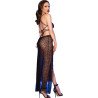 CHILIROSE - CR 4707 BABYDOLL LARGO Y TANGA NEGRO M