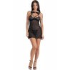 LIVCO CORSETTI FASHION - KROLINA LC 90734 CHEMISE + TANGA NEGRO L/XL