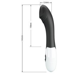 PRETTY LOVE - VIBRADOR ELEMENTAL PARA EL PUNTO G, 30 MODOS, NEGRO