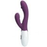 PRETTY LOVE - VIBRADOR DE CONEJO BESO DE MARIPOSA Y ESTIMULADOR DEL PUNTO G MORADO