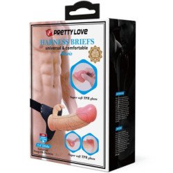 PRETTY LOVE - MAVIS HARNESS BRAGUITAS UNIVERSALES CON DILDO DE 19 CM NATURAL
