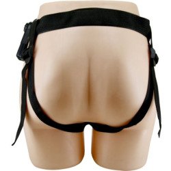 PRETTY LOVE - MARION HARNESS BRAGUITAS UNIVERSALES CON DILDO VIBRADOR DE 19 CM MARRÓN