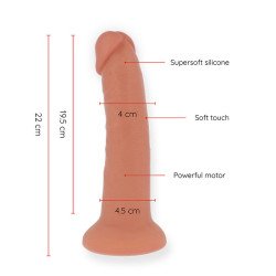 ONINDER - GRAN VIBRADOR DILDO DE BOGOTÁ 9 VELOCIDADES NATURAL 22 CM -O- 4.5 CM - APLICACIÓN GRATUITA