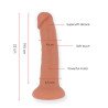 ONINDER - GRAN VIBRADOR DILDO DE BOGOTÁ 9 VELOCIDADES NATURAL 22 CM -O- 4.5 CM - APLICACIÓN GRATUITA