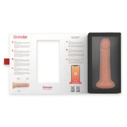 ONINDER - GRAN VIBRADOR DILDO DE BOGOTÁ 9 VELOCIDADES NATURAL 22 CM -O- 4.5 CM - APLICACIÓN GRATUITA