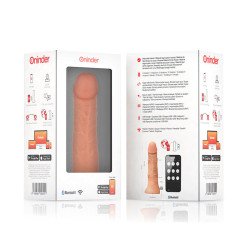 ONINDER - GRAN VIBRADOR DILDO DE BOGOTÁ 9 VELOCIDADES NATURAL 22 CM -O- 4.5 CM - APLICACIÓN GRATUITA