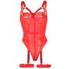 SUBBLIME - TEDDY CON DETALLE DE LIGUERO EN EL PECHO, ROJO, TALLA S/M