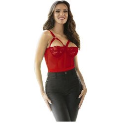 SUBBLIME - TEDDY CON DETALLE DE LIGUERO EN EL PECHO, ROJO, TALLA S/M