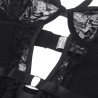 SUBBLIME - TEDDY CON LIGUERO, DETALLE DE ENCAJE Y TIRAS NEGRO L/XL