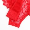 SUBBLIME - TEDDY CON LIGUERO, DETALLE DE ENCAJE Y RAYAS ROJO S/M