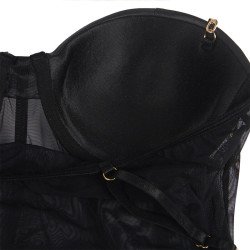 SUBBLIME - BODY CON TIRANTES DE CADENA NEGRA TALLA S/M