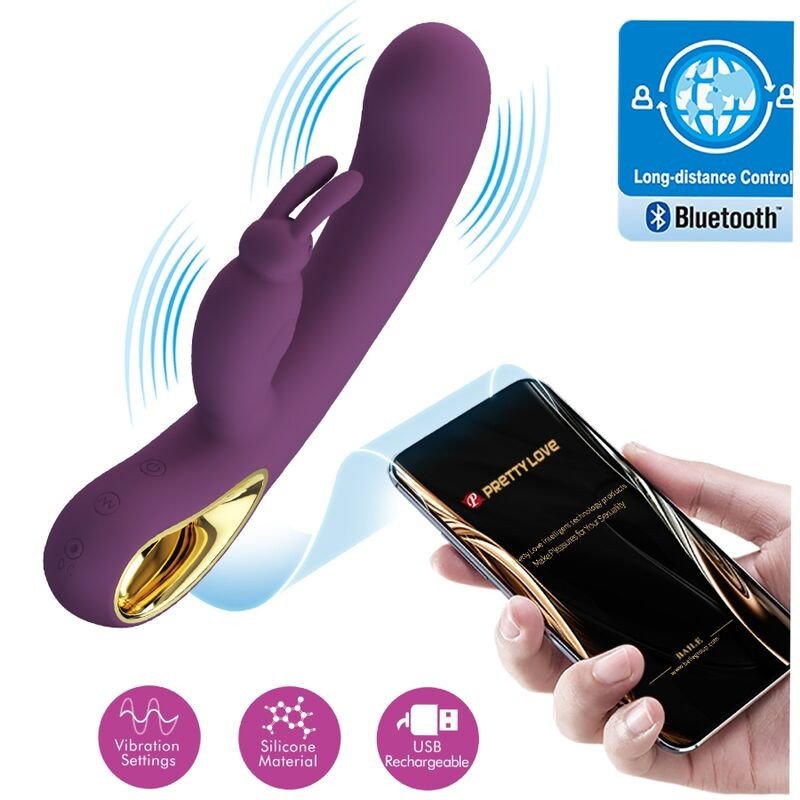 PRETTY LOVE - VIBRADOR Y ESTIMULADOR DEL PUNTO G LIAM RABBIT MORADO