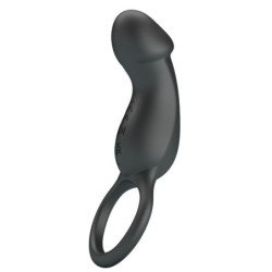 PRETTY LOVE - ANILLO VIBRATORIO NEGRO TRAE CON ESTIMULADOR