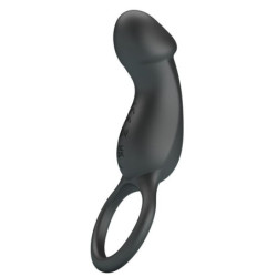 PRETTY LOVE - ANILLO VIBRATORIO NEGRO TRAE CON ESTIMULADOR