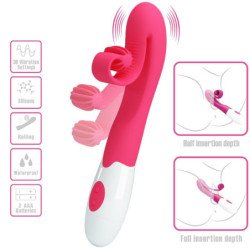 ROMANCE - VIBRADOR Y ESTIMULADOR ROSA DE 30 VELOCIDADES