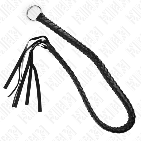 KINK - LÁTIGO DE SERPIENTE CON ANILLO DE MANO NEGRO 65 CM