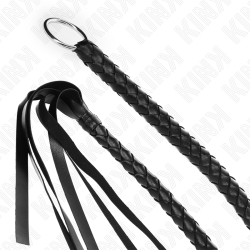 KINK - LÁTIGO DE SERPIENTE CON ANILLO DE MANO NEGRO 65 CM