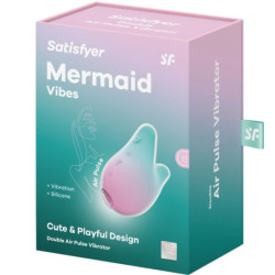 SATISFYER - ESTIMULADOR Y VIBRADOR SIRENA VIBES MENTA Y ROSA