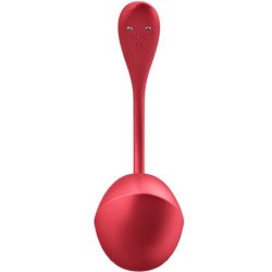 SATISFACTOR - ESTIMULADOR DE PUNTO G CON CONTROL REMOTO DE PÉTALOS BRILLANTES ROJO APLICACIÓN GRATUITA