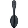 SATISFYER - RIBBED PETAL ESTIMULADOR PUNTO G CONTROL REMOTO NEGRO APP GRATUITA
