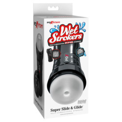 PDX EXTREME - MASTURBADOR AUTOLUBRICANTE SLIDE & GLIDE TRANSPARENTE