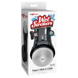 PDX EXTREME - MASTURBADOR AUTOLUBRICANTE SLIDE & GLIDE TRANSPARENTE