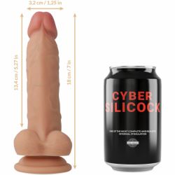 CYBER SILICOCK - STRAP-ON JUDE SILICONA LÍQUIDA CON 3 ANILLOS GRATIS 18 CM -O- 3.2 CM
