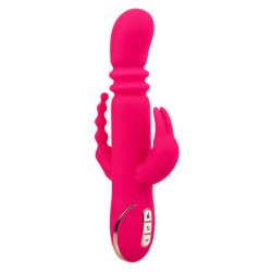 CALEXOTICS - VIBRADOR TRIPLE CON CALENTAMIENTO JACK FANTASY ROSA CONEJO
