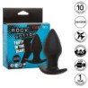CALEXOTICS - TAPÓN ANAL PERFECTO ROCK BOTTOM 10 VIBRACIONES SILICONA NEGRA