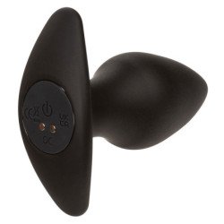 CALEXOTICS - TAPÓN ANAL PERFECTO ROCK BOTTOM 10 VIBRACIONES SILICONA NEGRA