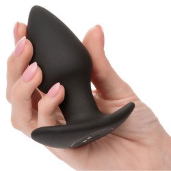 CALEXOTICS - TAPÓN ANAL PERFECTO ROCK BOTTOM 10 VIBRACIONES SILICONA NEGRA
