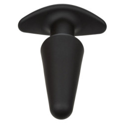 CALEXOTICS - TAPÓN ANAL CÓNICO ROCK BOTTOM 10 VIBRACIONES SILICONA NEGRA