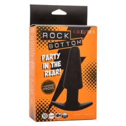 CALEXOTICS - TAPÓN ANAL CÓNICO ROCK BOTTOM 10 VIBRACIONES SILICONA NEGRA