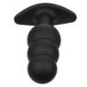 CALEXOTICS - TAPÓN ANAL CON CUENTAS ROCK BOTTOM 10 VIBRACIONES SILICONA NEGRA
