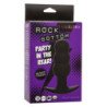 CALEXOTICS - TAPÓN ANAL CON CUENTAS ROCK BOTTOM 10 VIBRACIONES SILICONA NEGRA