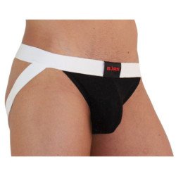 BURN - 004 JOCK NEGRO BRILLANTE / BLANCO XL