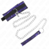 KINK - COLLAR CORTO DE TERCIOPELO CON ENCAJE Y CINTURÓN DE 105 CM CON RIBETE DE NYLON DE 44 X 5,5 CM