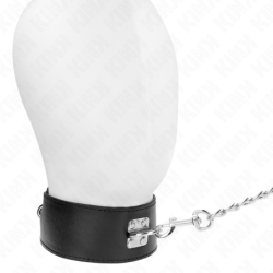 KINK - COLLAR CON CINTURÓN DE 65 CM CON CORREA ANCHA NEGRA AJUSTABLE DE 33,5 A 41 CM X 5 CM